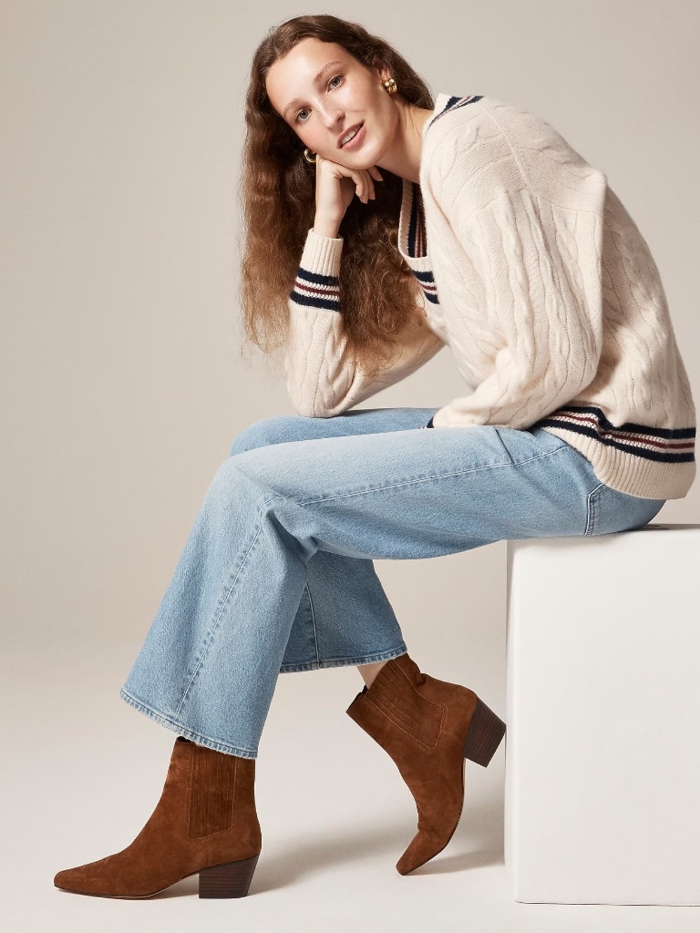 J.Crew New Piper Square-toe Ankle Boots in Suede